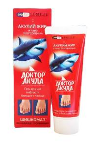 Гель для растирания ног в области большого пальца акулий жир и лавр Доктор Акула 75мл