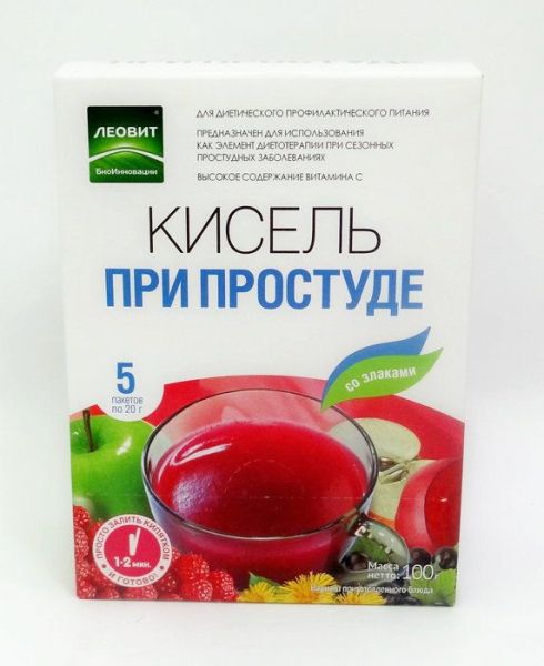 Изображение товара Кисель при простуде Леовит 20гр 5шт Кисель при простуде Леовит 20гр 5шт фотография