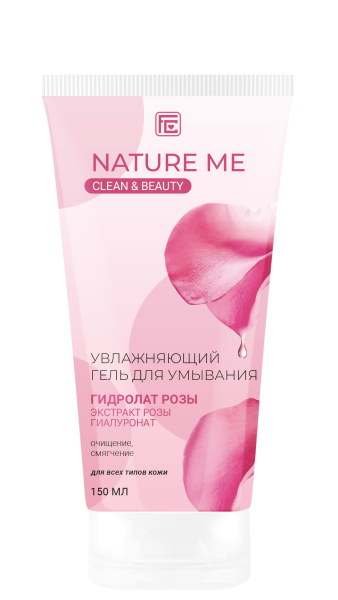 Гель для умывания лица Увлажняющий Nature Me с гидролатом розы Фэмили Косметик 150мл фотография